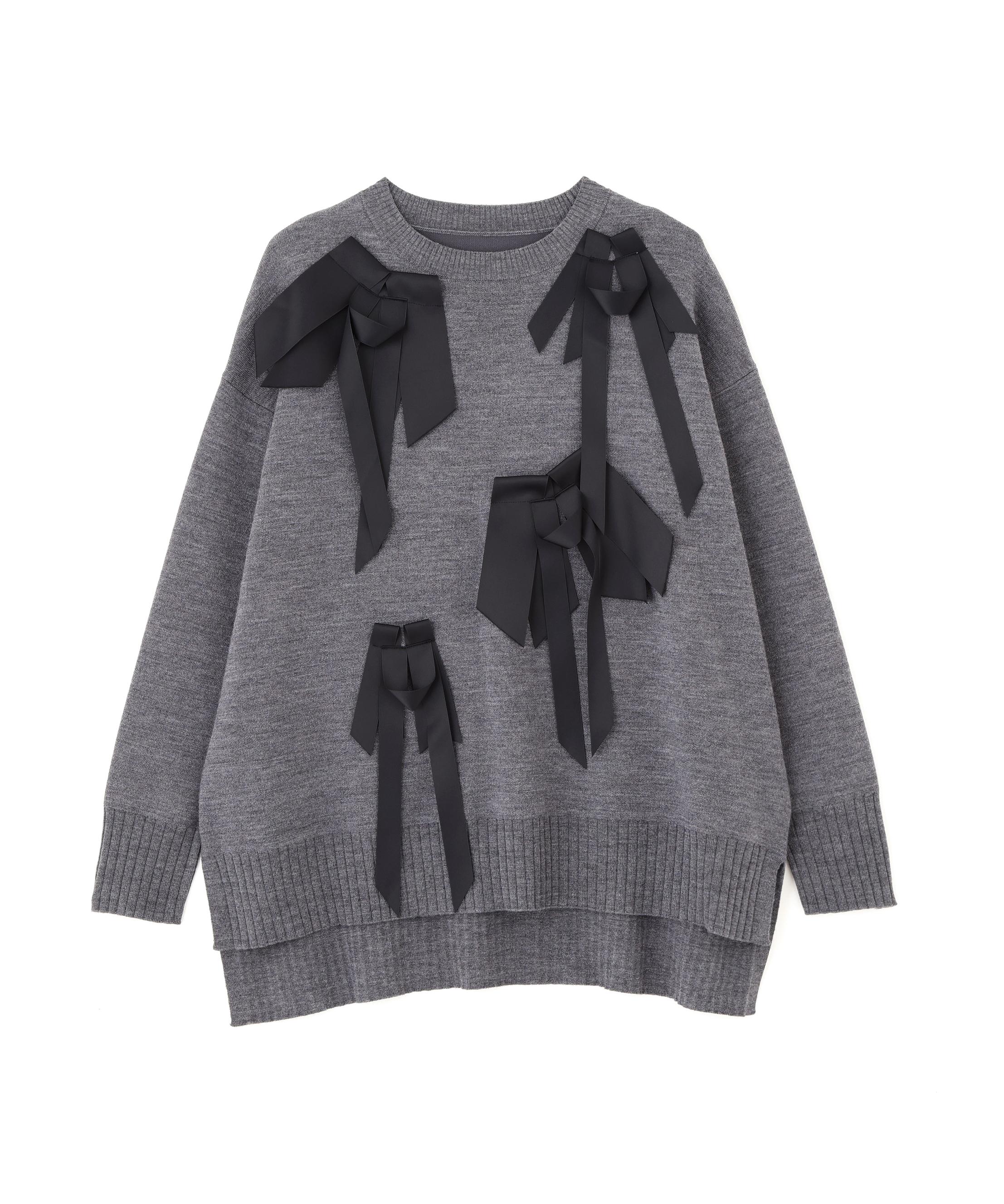 ADORE リボンニット グレー 38 ADORE リボンニット グレー 38