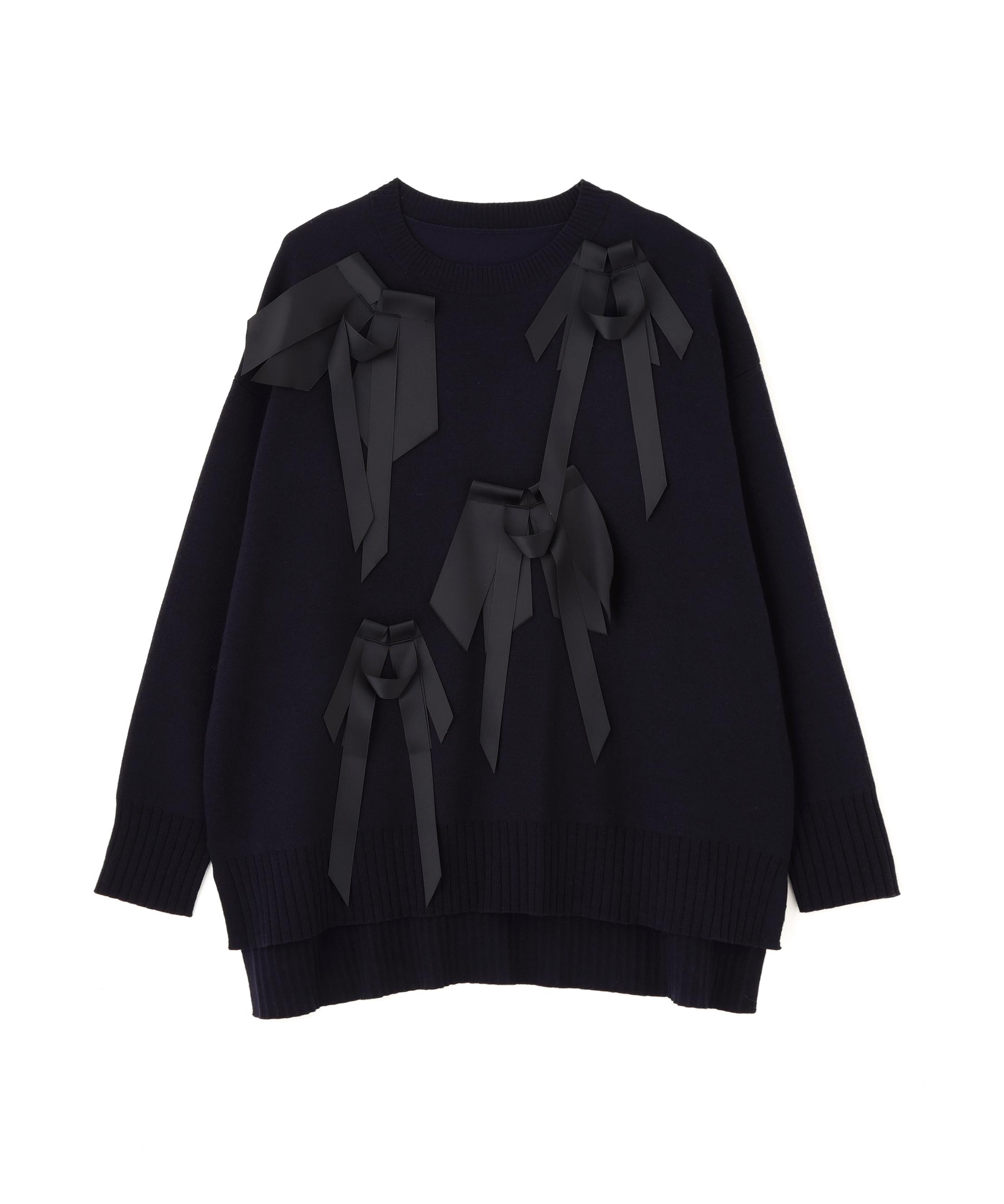 ADORE リボンニット ネイビー ３８