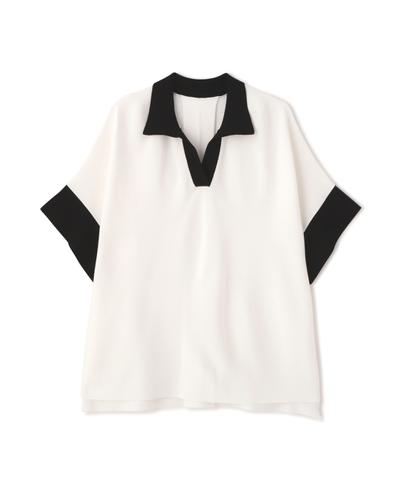 ◆バイカラーポロニット