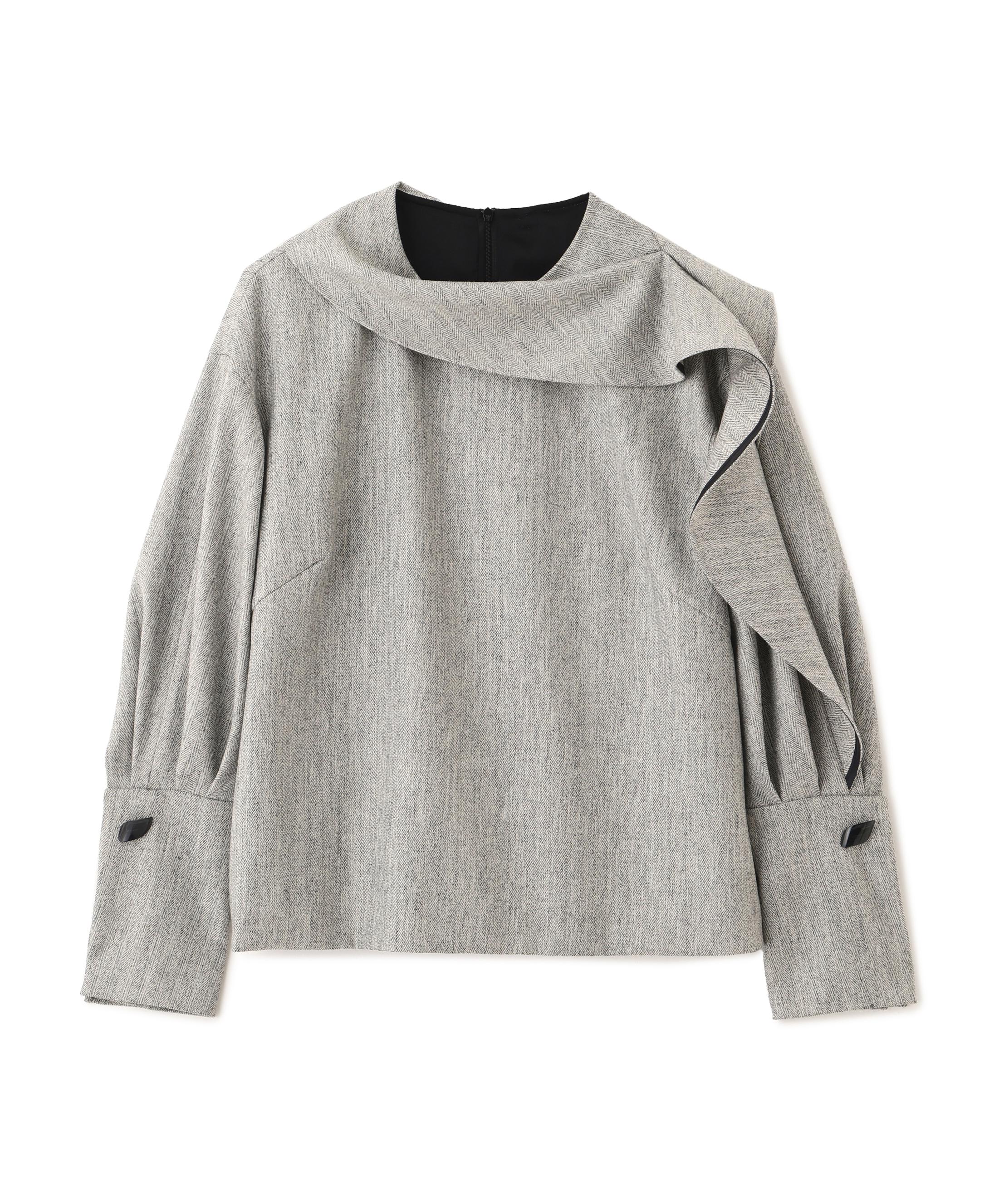 ADORE ◆トップヘリンボーンブラウス グレー 38 ADORE ◆トップヘリンボーンブラウス グレー 38