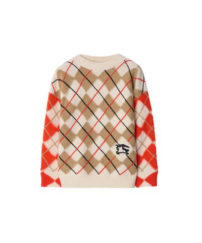 アーガイル ウールセーター