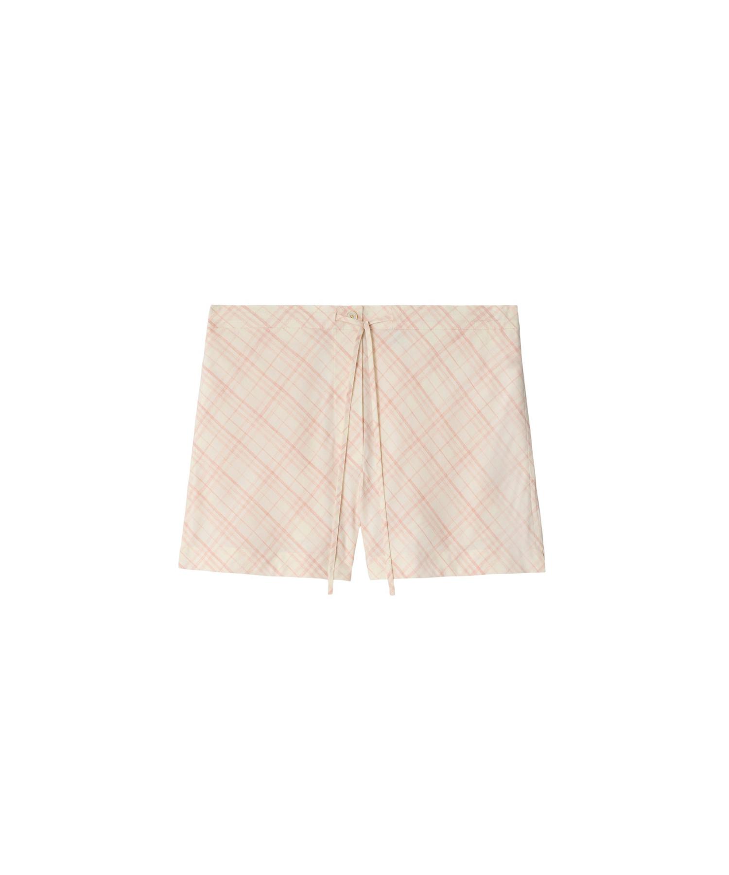 国内発 BURBERRY チェックコットンパジャマショートパンツ チェック コットンパジャマショーツ (チッピング) - ウィメンズ