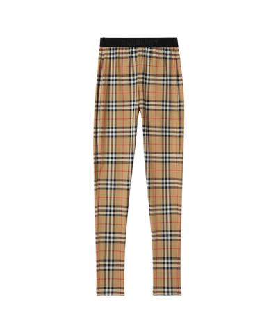 チェック ストレッチジャージー レギンス