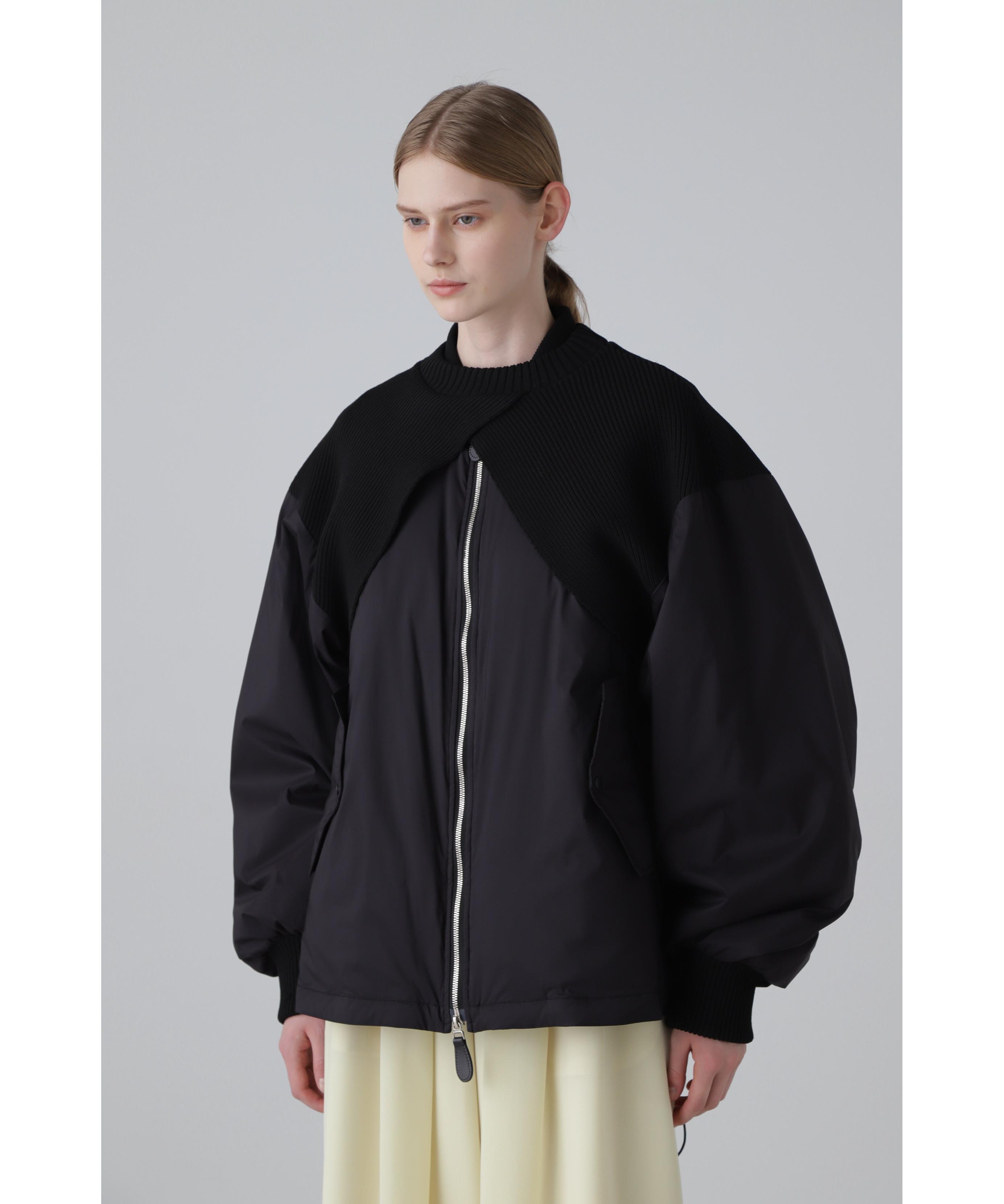ADORE ◆ストレッチタフタジャケット ブラック 38 ADORE ◆ストレッチタフタジャケット ブラック 38