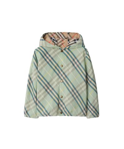 リバーシブル チェック コットンブレンド ジャケット