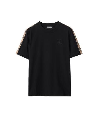チェックトリム コットンTシャツ