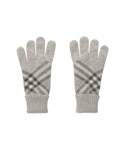 チェック カシミアブレンド グローブ