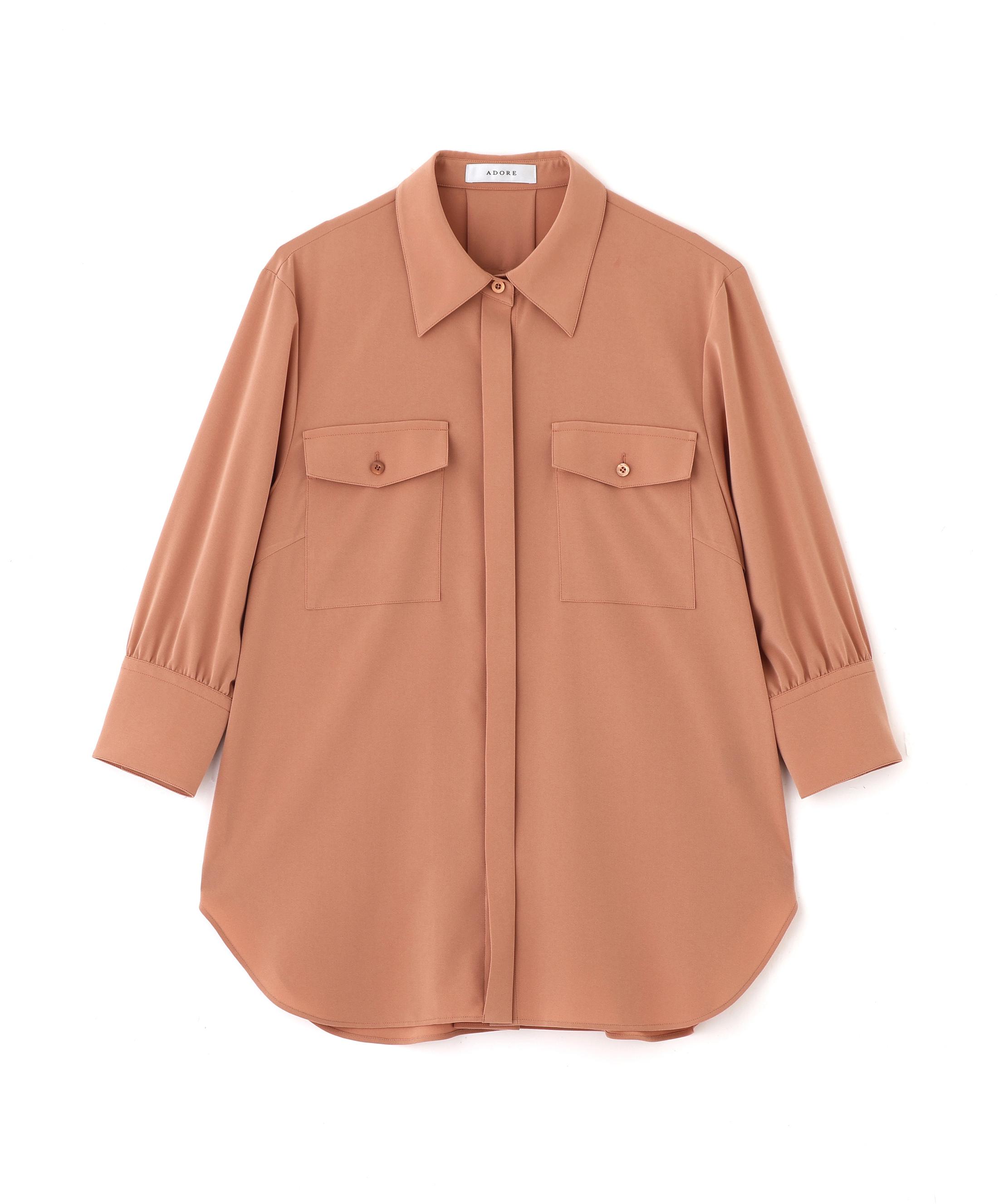 ADORE ◆ストレッチデシンブラウス ピンク 38 ADORE ◆ストレッチデシンブラウス ピンク 38