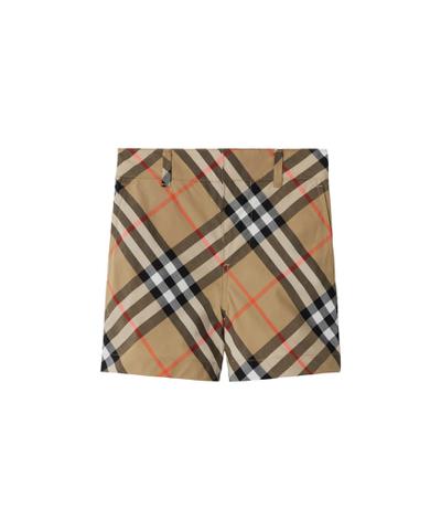 チェック コットンショーツ