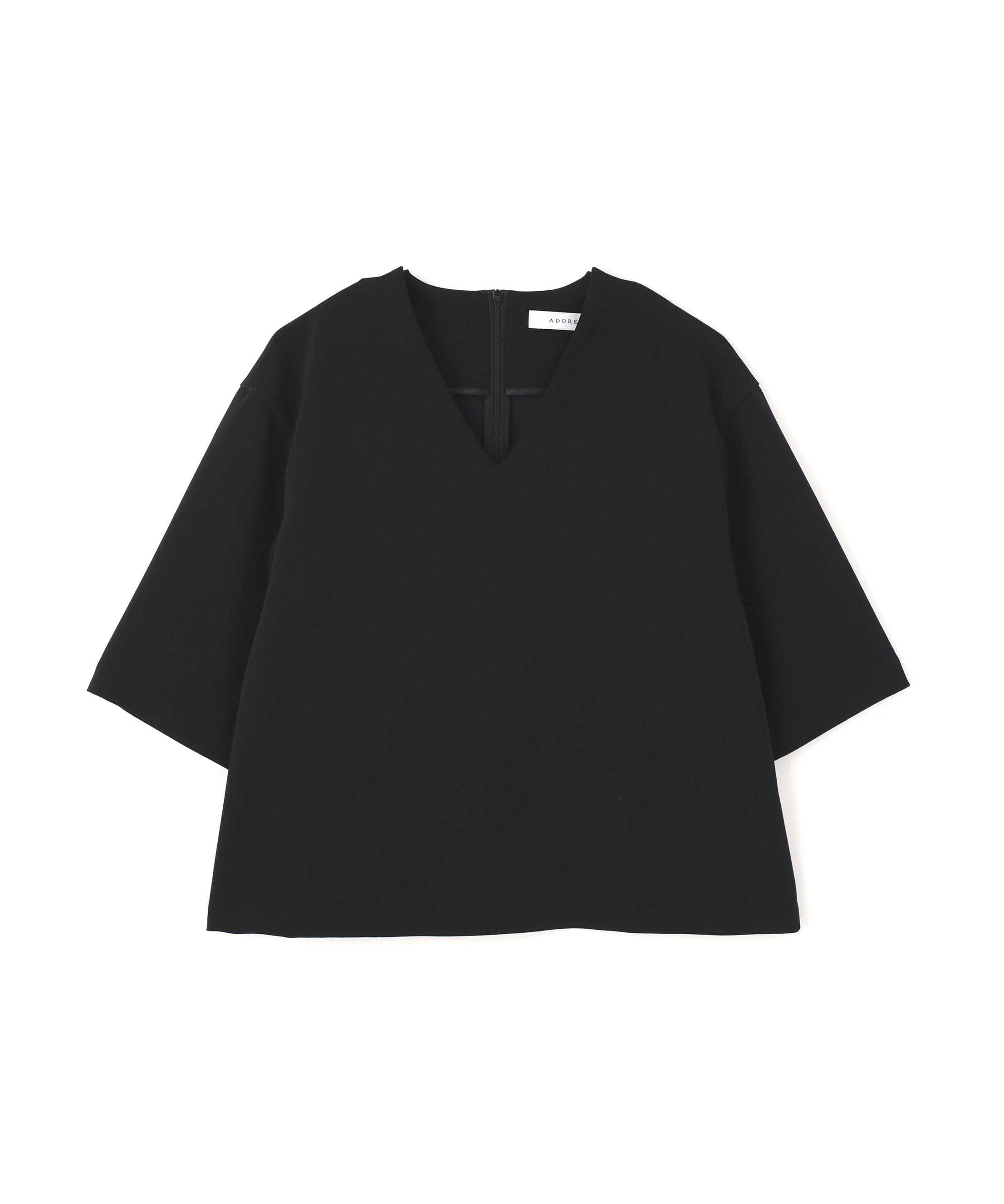 ADORE ストレッチジョーゼットブラウス ブラック 38 ADORE ストレッチジョーゼットブラウス ブラック 38
