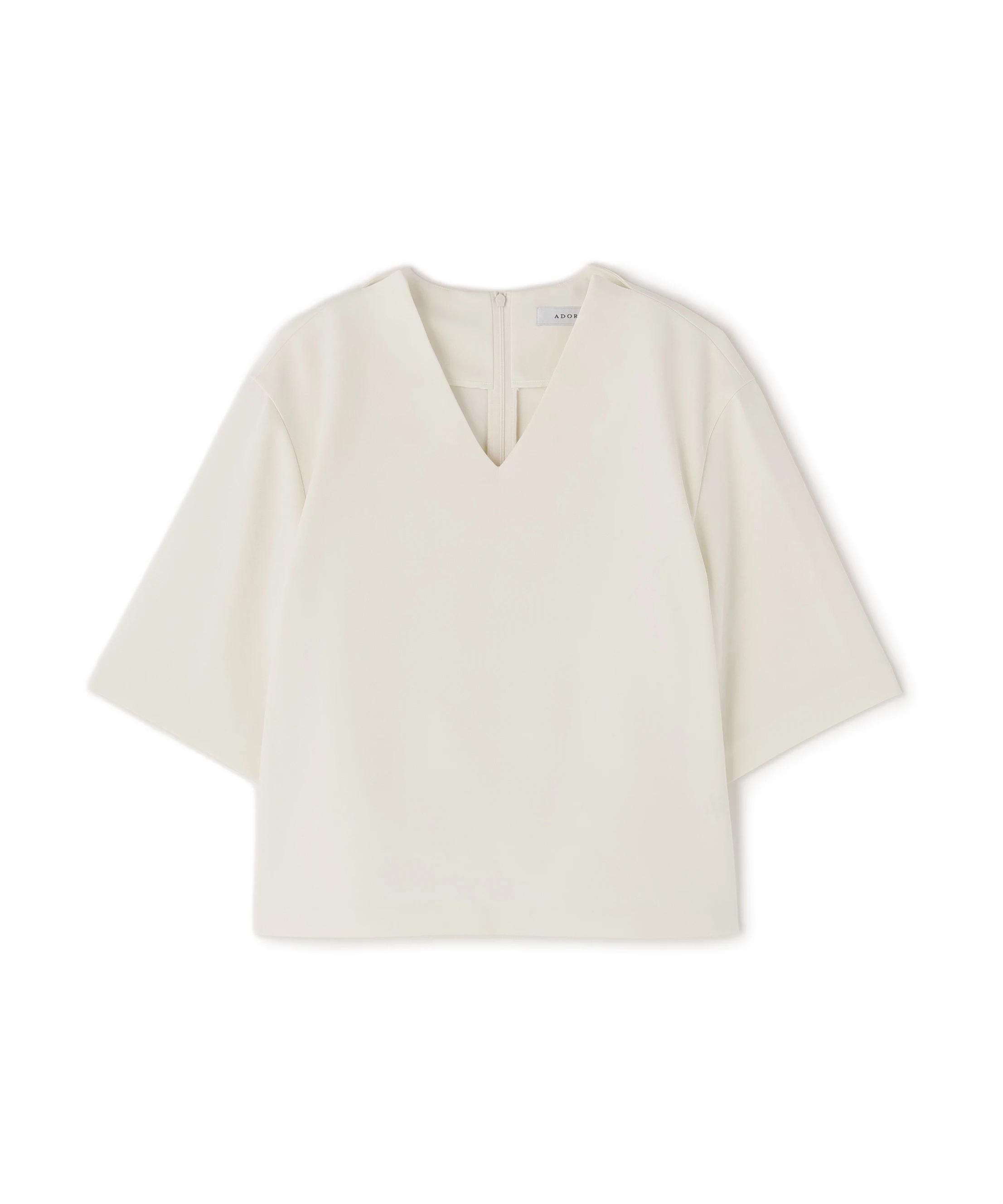ADORE ストレッチジョーゼットブラウス ホワイト 38 ADORE ストレッチジョーゼットブラウス ホワイト 38