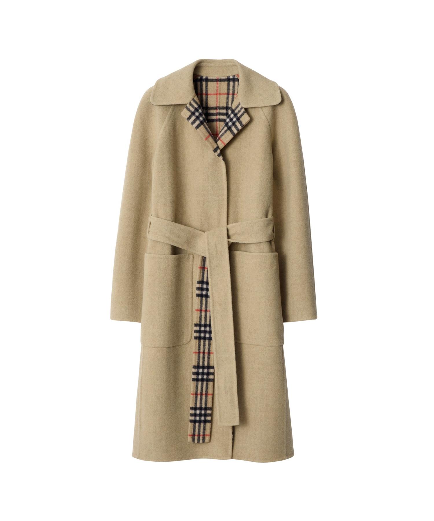 BURBERRY バーバリー ガウンコート チェック ベルト ローブ 茶系 L BURBERRY バーバリー ガウンコート チェック ベルト ローブ 茶系