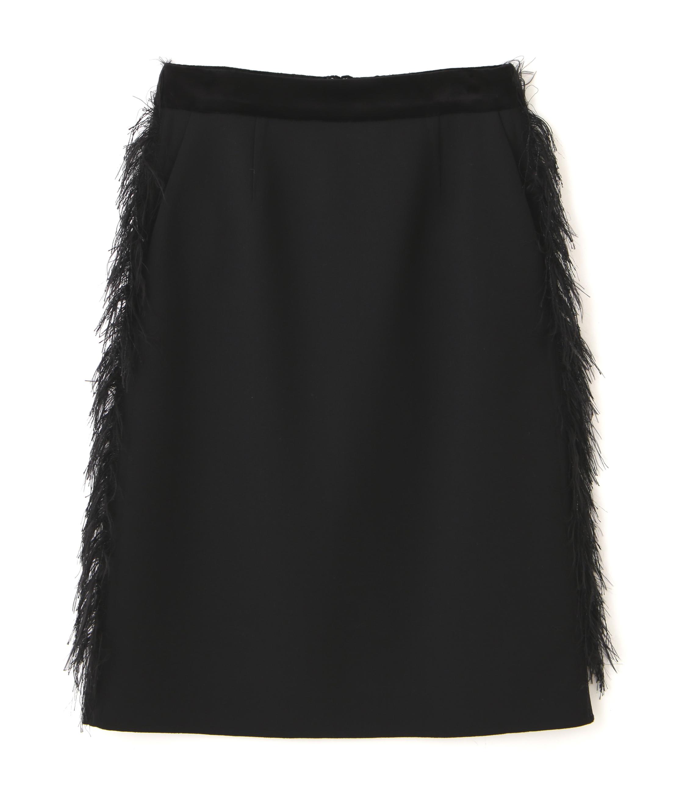 ADORE ◆ウールリバースカート ブラック 36 ADORE ◆ウールリバースカート ブラック 36