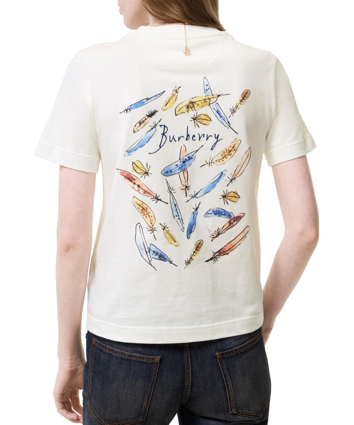 碧海　BURBERRY VLTN Tシャツ２着セット フェザープリント コットンTシャツ(O10785791)｜阪急百貨店公式通販
