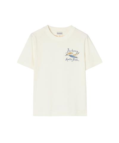 フェザープリント コットンTシャツ