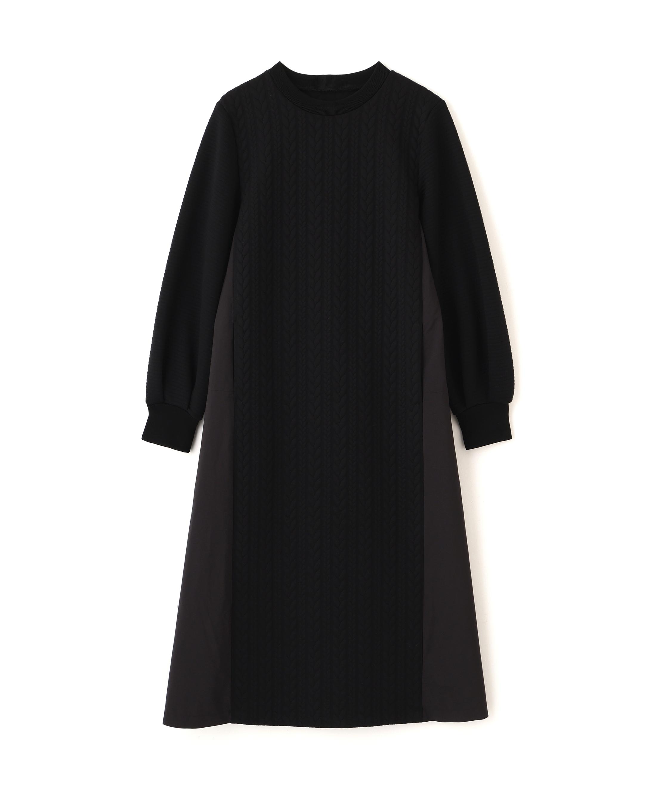 ADORE ◆ジャガードジャージーワンピース ブラック ３８