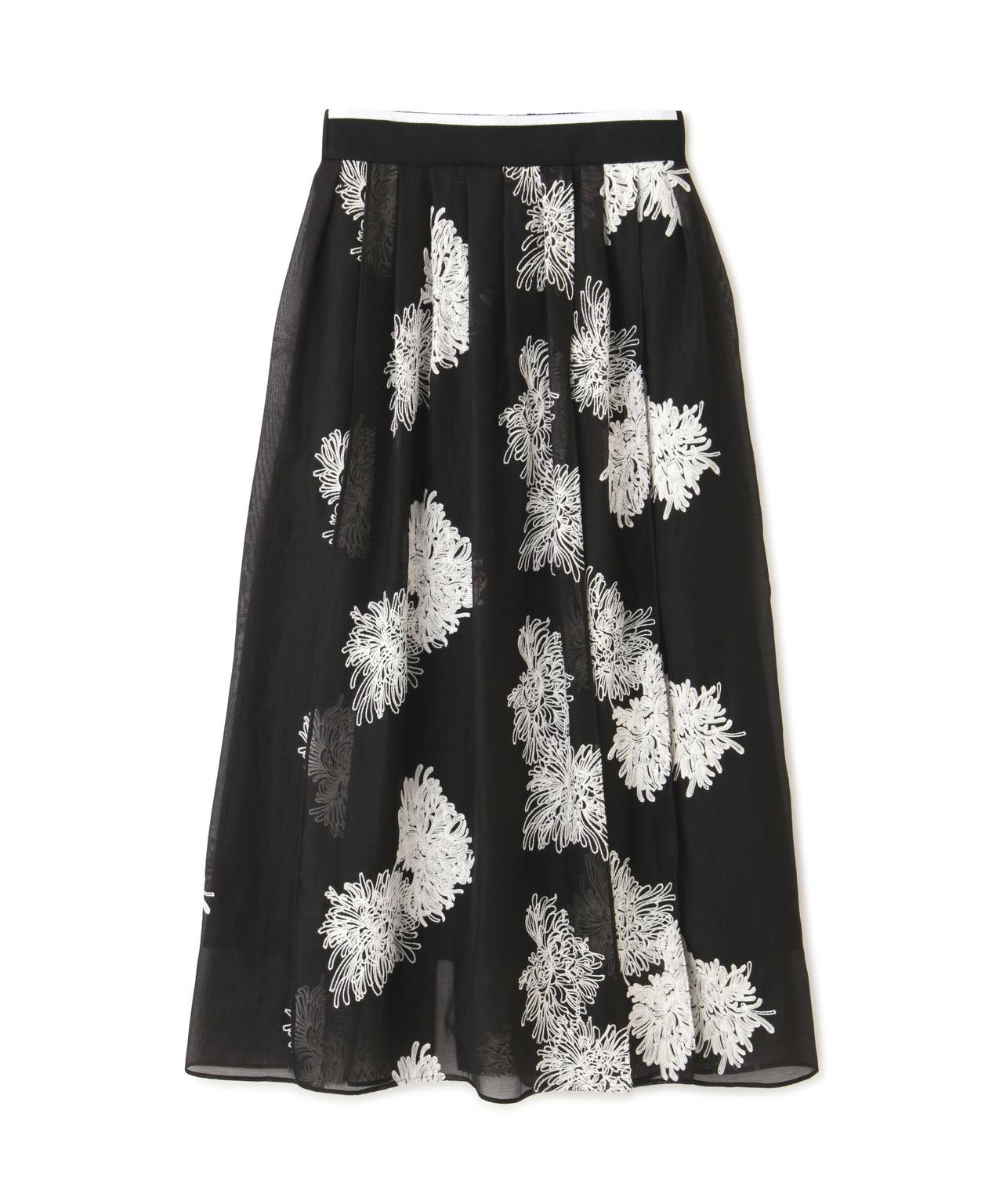 ADORE シアーエンブロイダリースカート ブラック 36 ADORE シアーエンブロイダリースカート ブラック 36