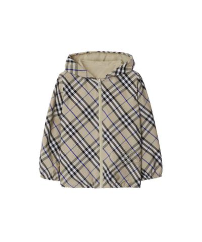 リバーシブル チェック コットンブレンド ジャケット