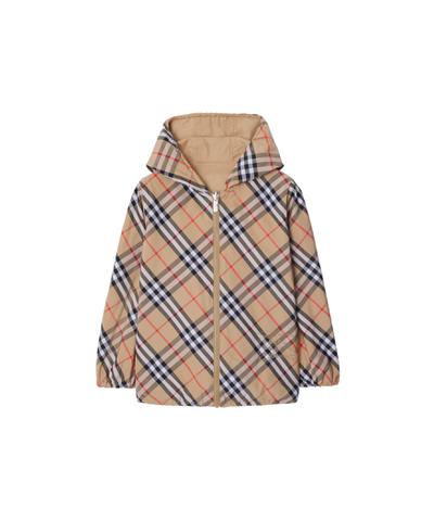 リバーシブル チェック コットンブレンド ジャケット