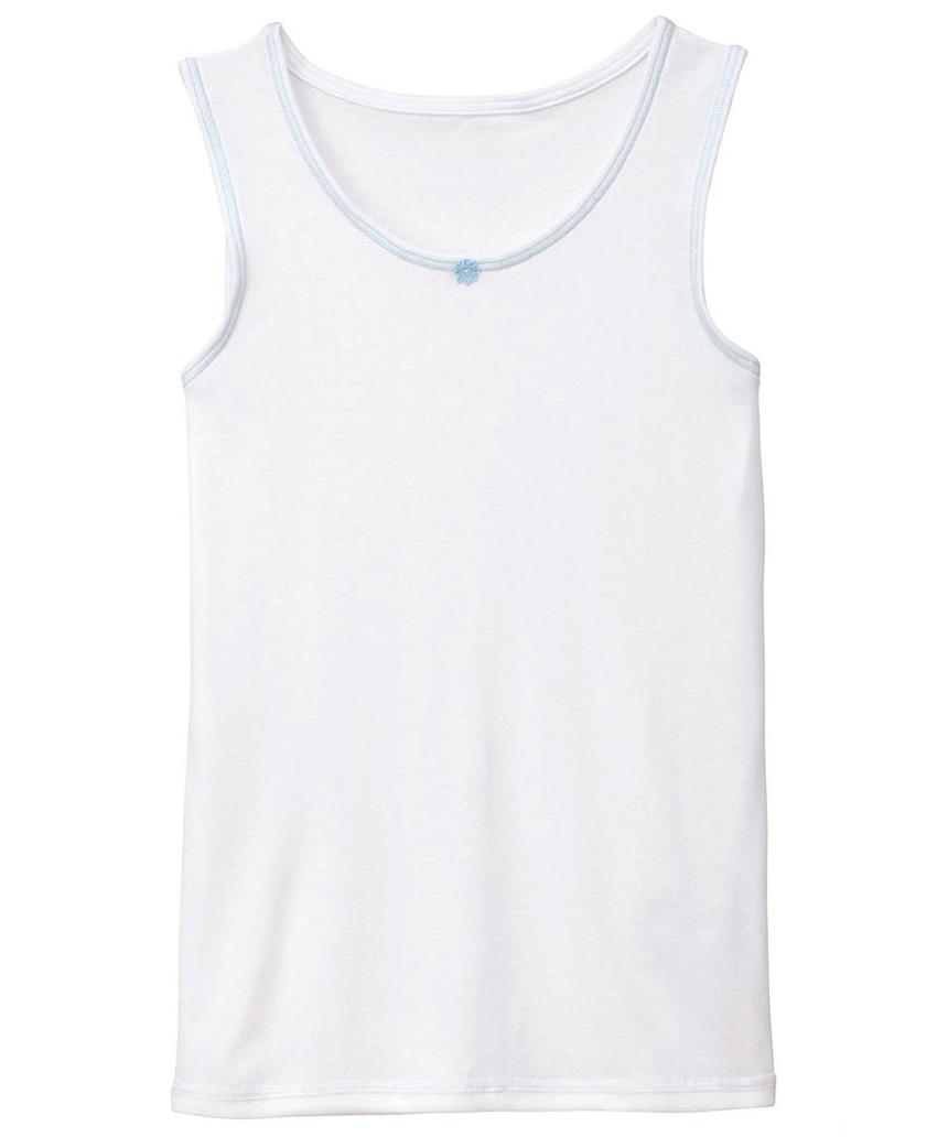 WACOALKIDS 女児トップ（ノースリーブ）（ＣＫＸ１０９） ホワイト M