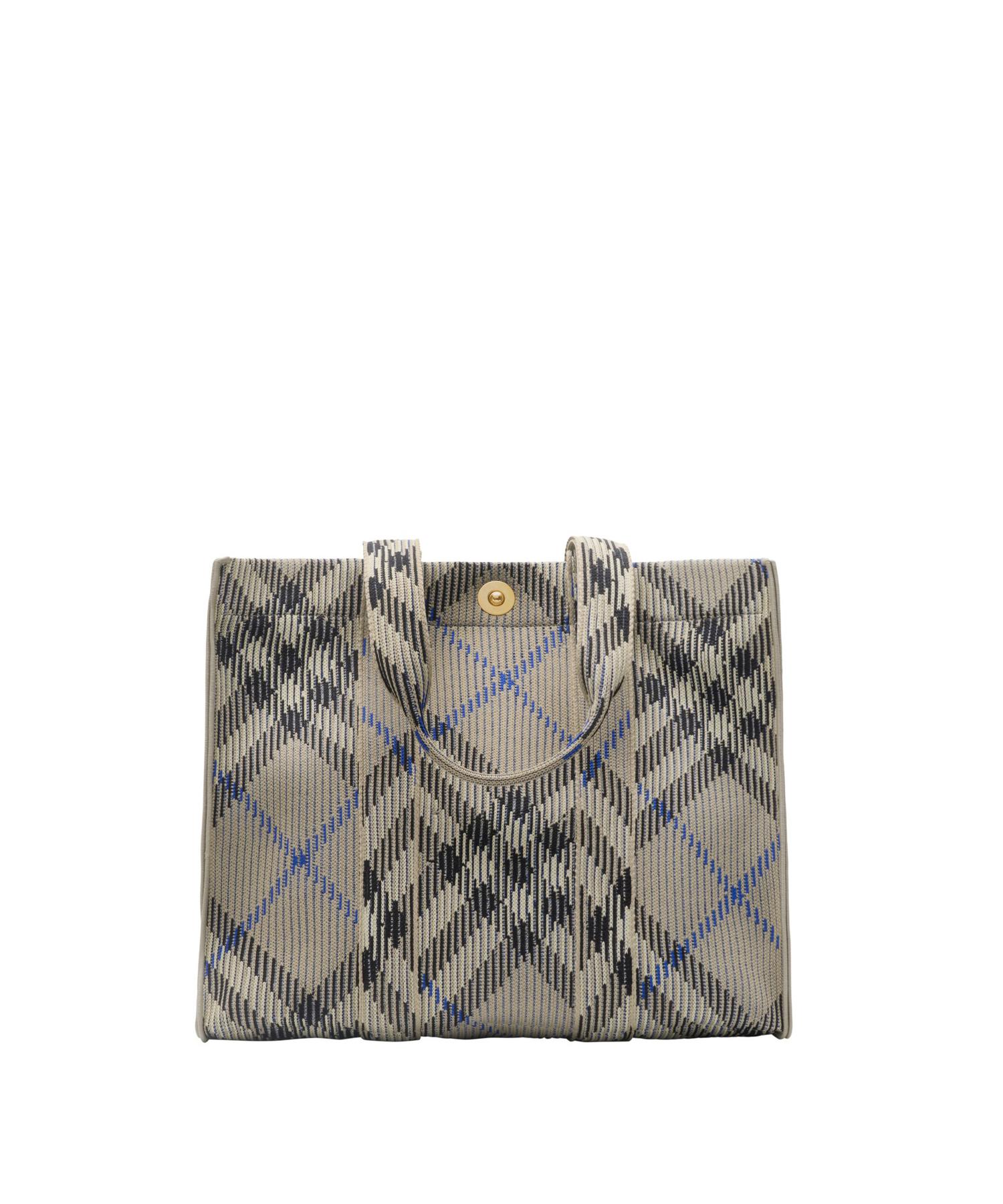 【Burberry】シグネチャーチェックモチーフ_ミニバケットバッグ ミニ チェック バケットバッグ (アーカイブベージュ／ミリタリー
