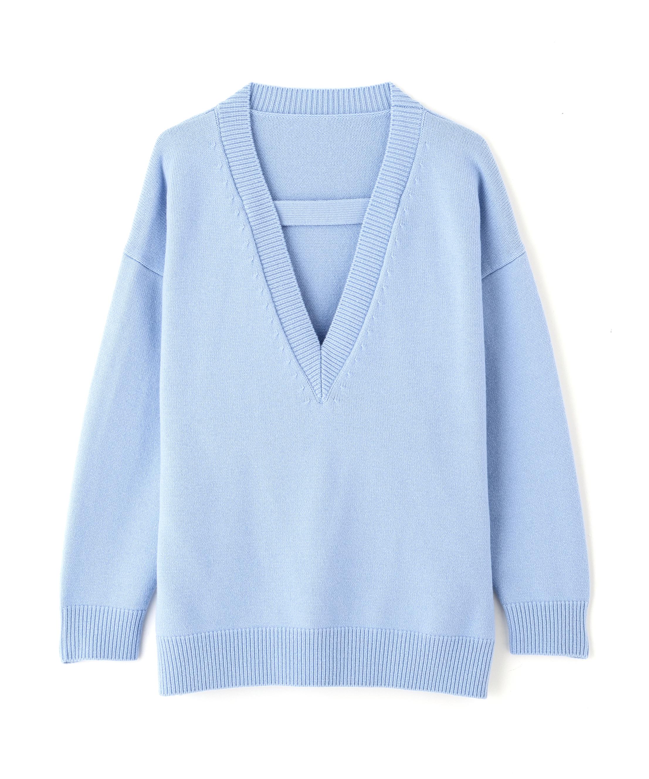 ADORE ◆ウールカシミヤニット ブルー 38 ADORE ◆ウールカシミヤニット ブルー 38