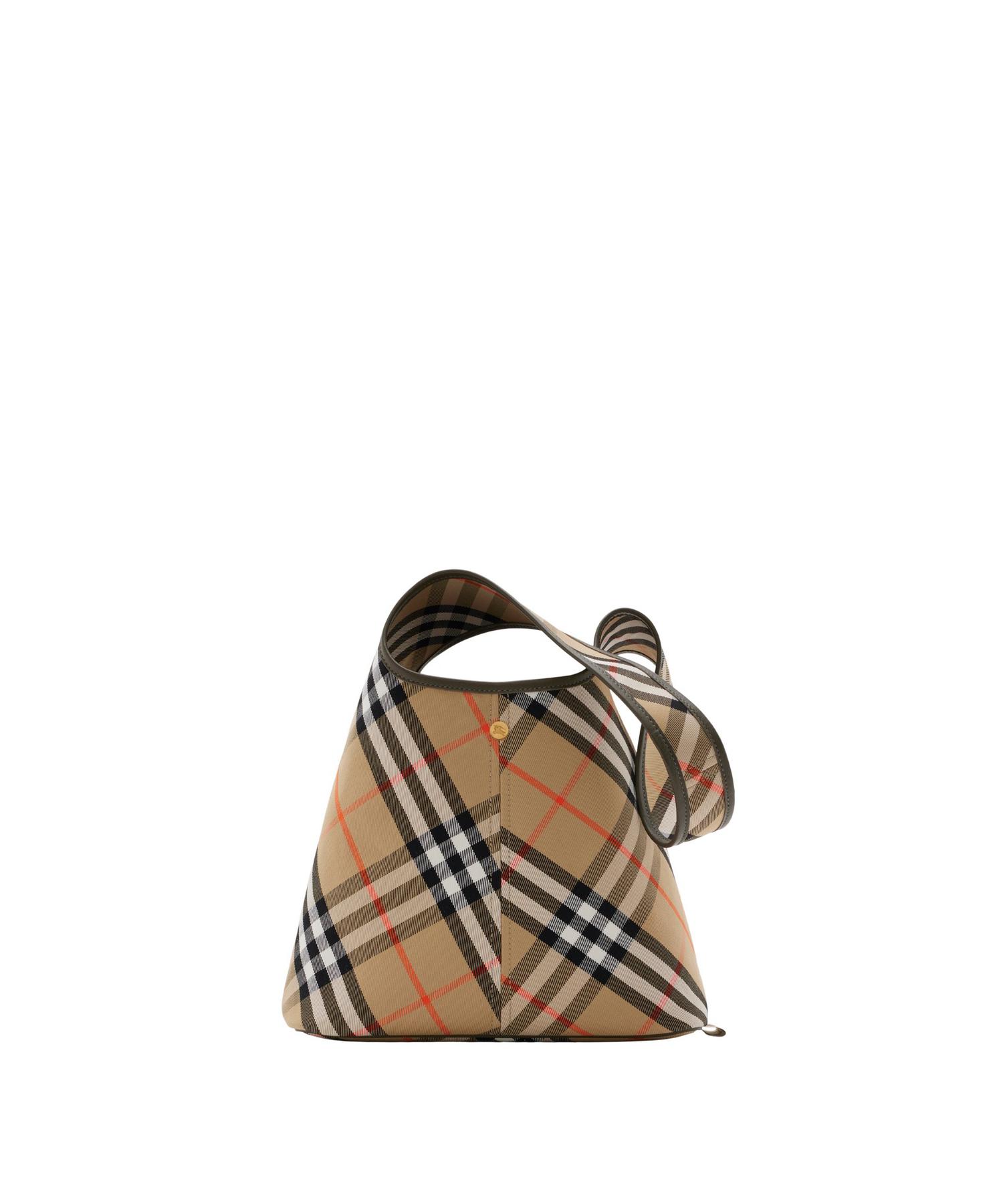 Burberry スモール チェック ニット ショルダーバッグ スモール チェック ニットトート (マリン) - ウィメンズ