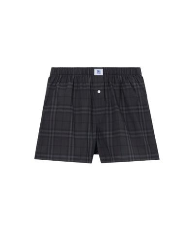 チェック コットン ボクサーショーツ