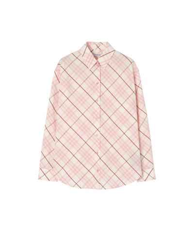 リラックスフィット チェック コットンシャツ