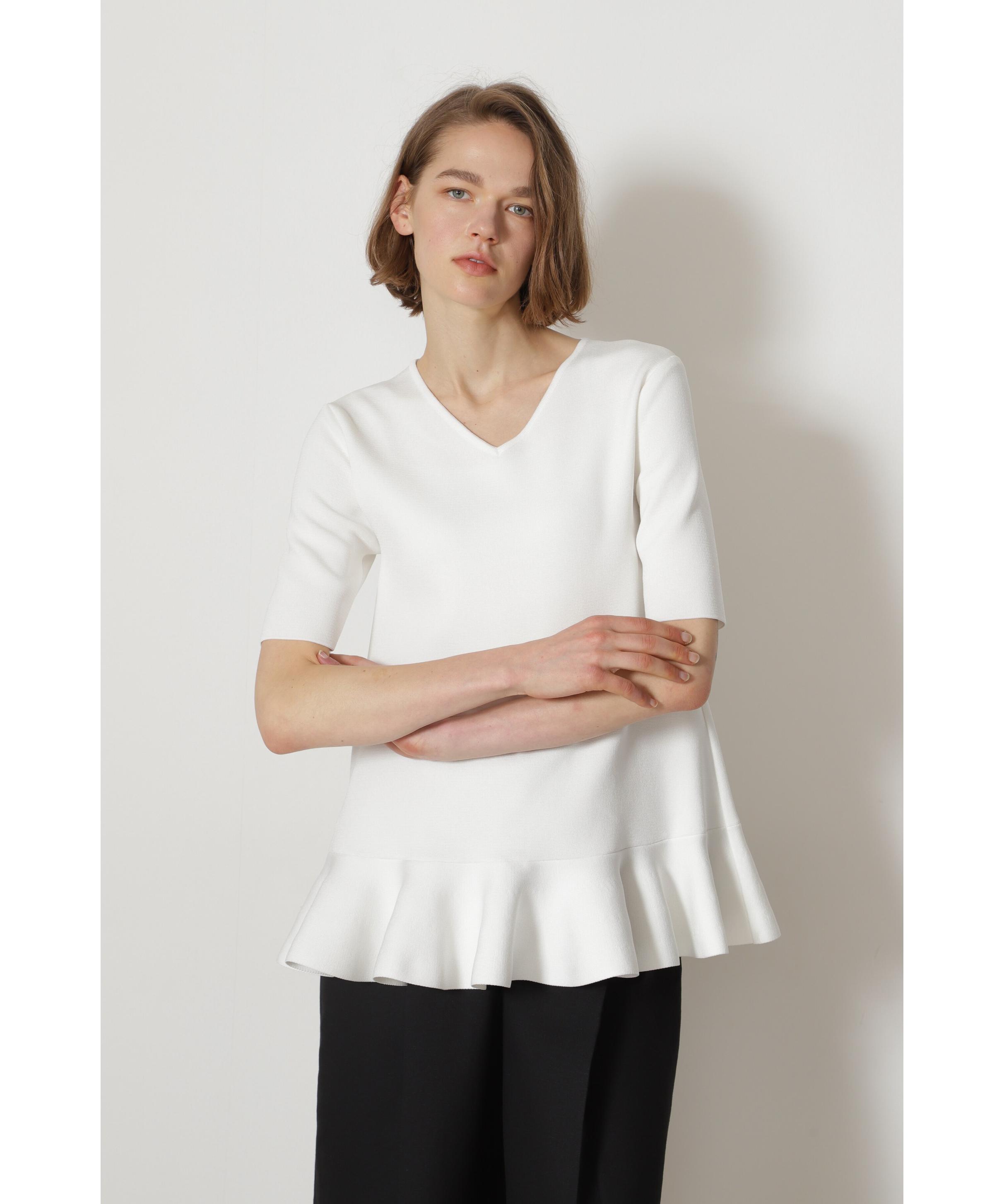 極美品 ADORE アドーア 21AW ラッフルスリーブニット ホワイト 白 ADORE｜◇ラッフルスリーブニット | Rakuten Fashion(楽天ファッション