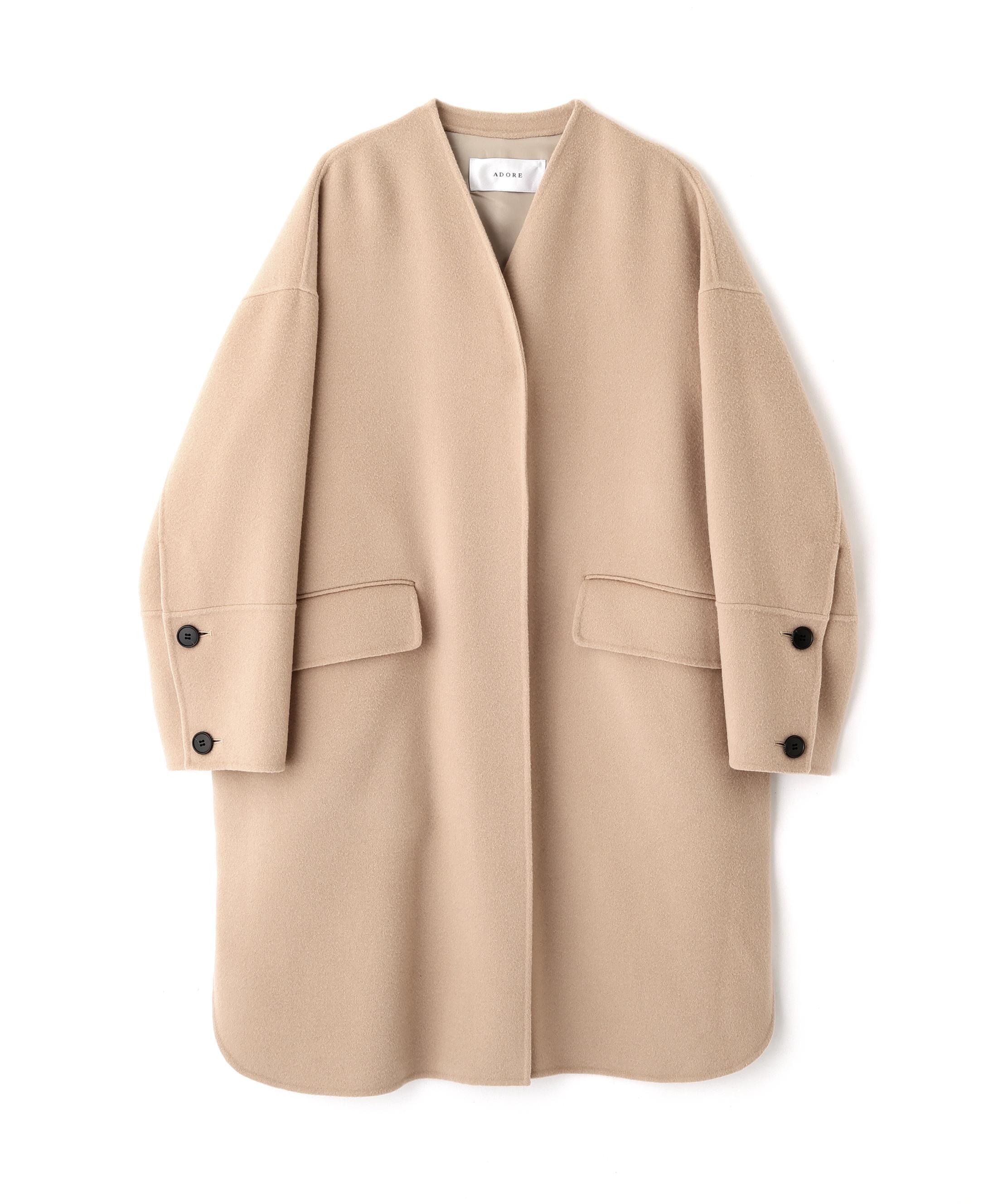 【美品】ADORE アドーア ノーカラーコート ウールコート 38 メルトン コート｜ADORE(アドーア)｜阪急百貨店公式通販サイト｜阪急