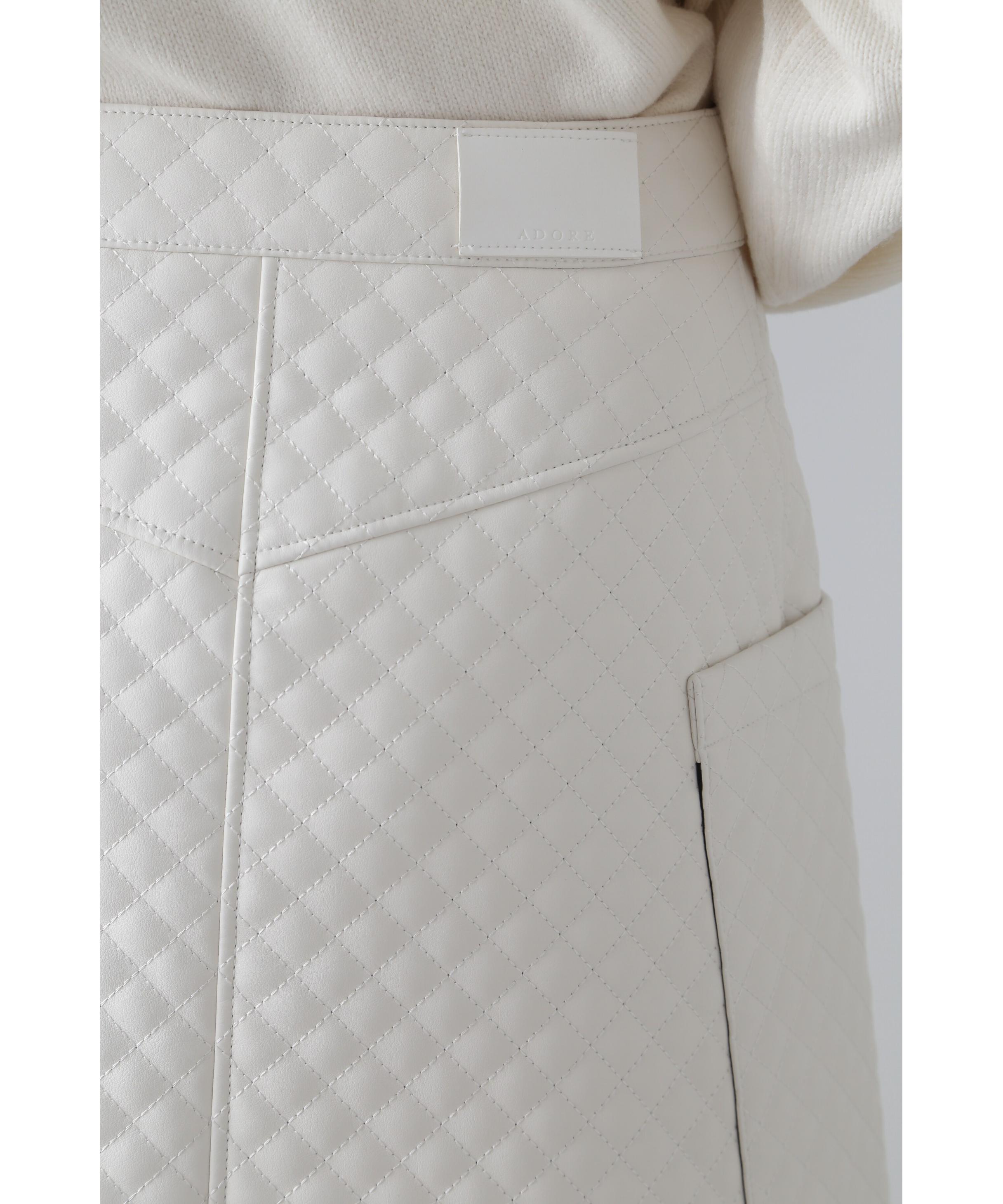 キルティングフェイクレザースカート(O10566969)｜阪急百貨店