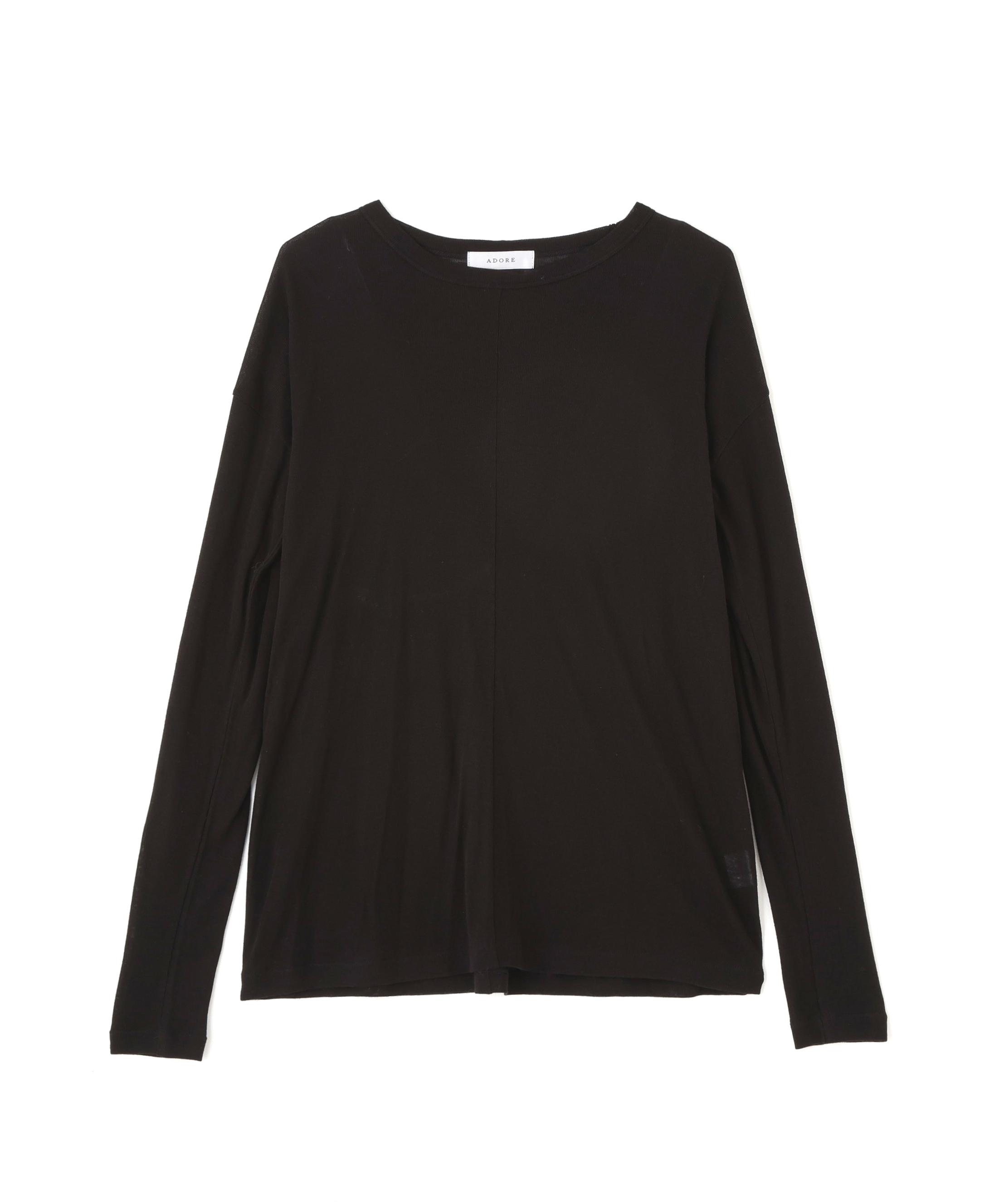 ADORE ◆ソフトハイゲージジャージートップス ブラック ３８
