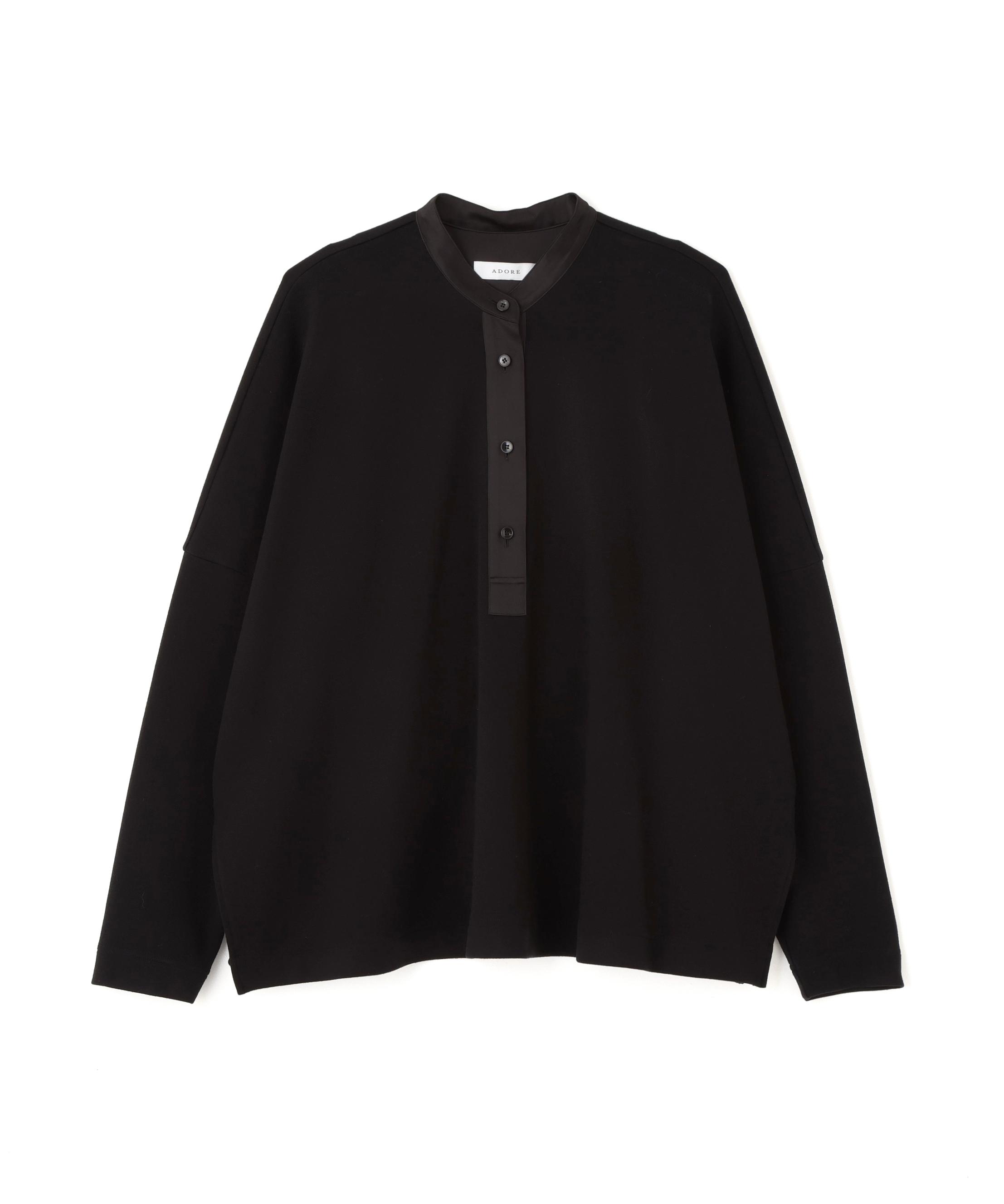 ADORE ◆ストレッチポンチプルオーバー ブラック 38 ADORE ◆ストレッチポンチプルオーバー ブラック 38