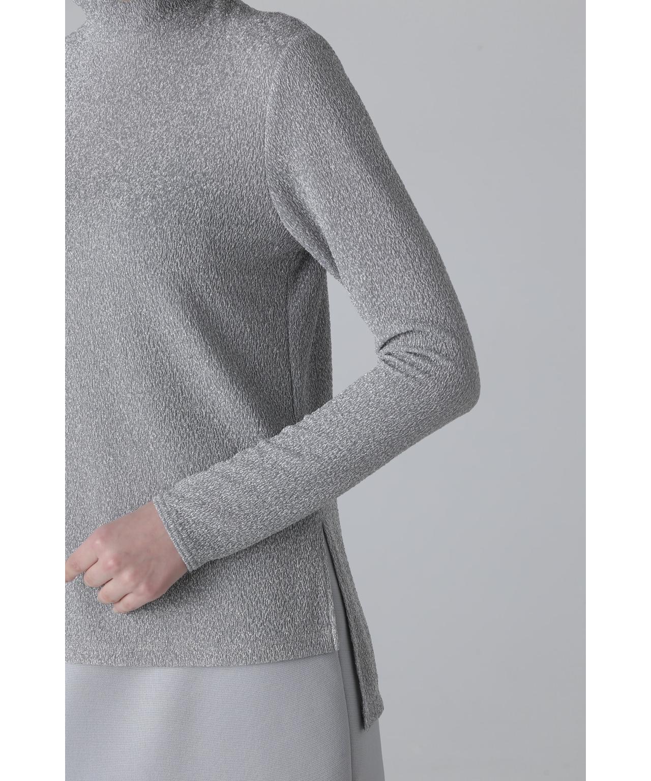 ◇シャイニーニットジャガードハイネックカットソー(O10667174)｜阪急