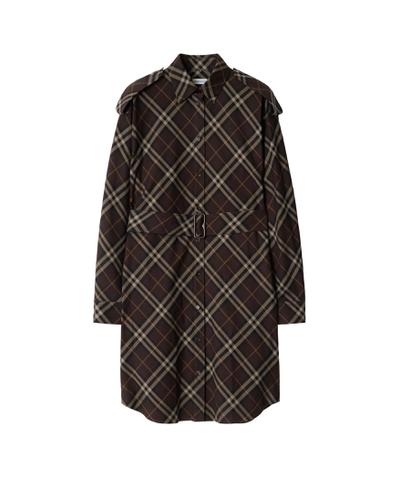チェック コットンフランネル シャツドレス