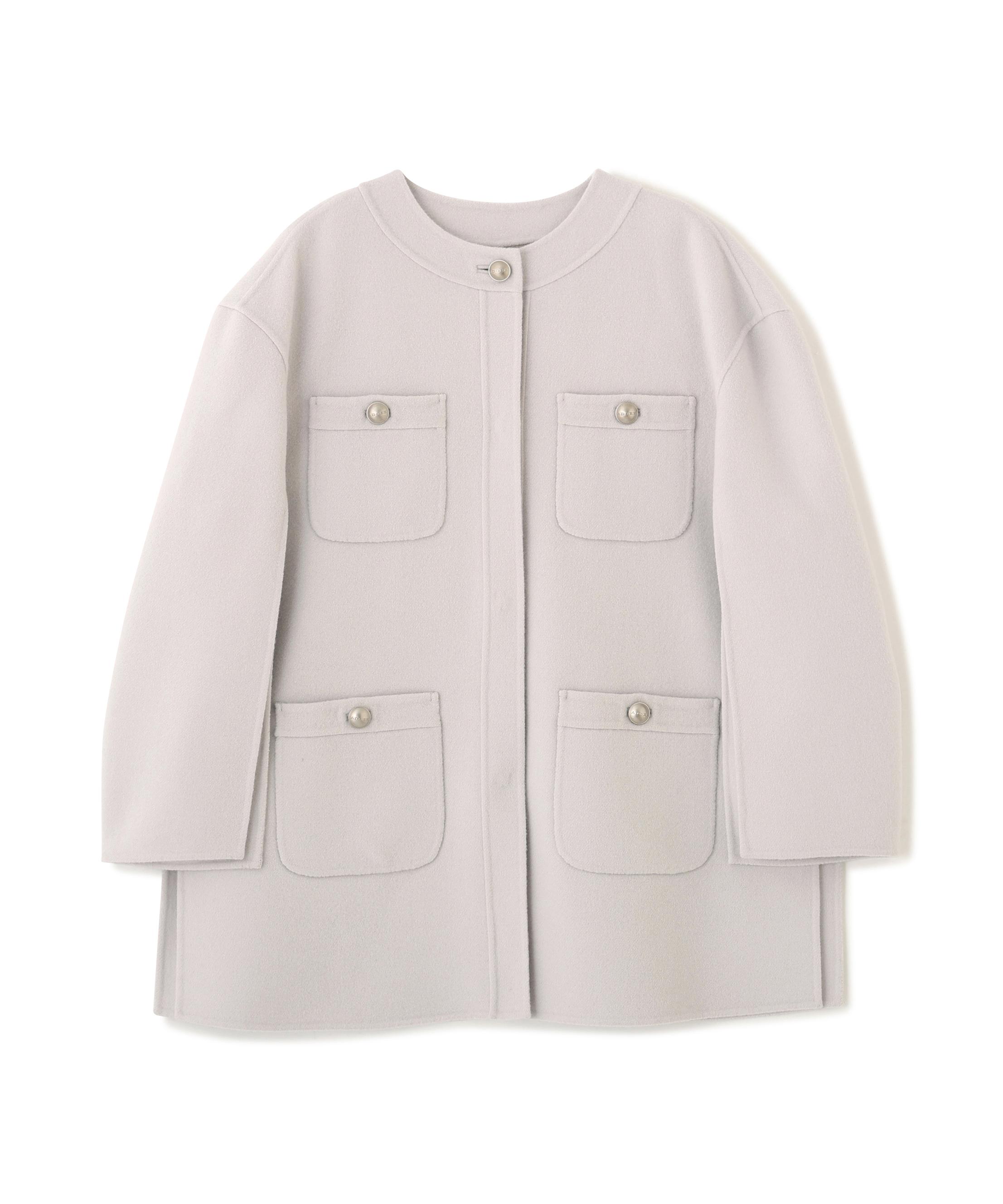 美品♡ADORE アドーア ソフトリバー ノーカラージャケット　アシンメトリー ◇ソリッドウールリバーノーカラー(O10800158)｜阪急百貨店公式通販