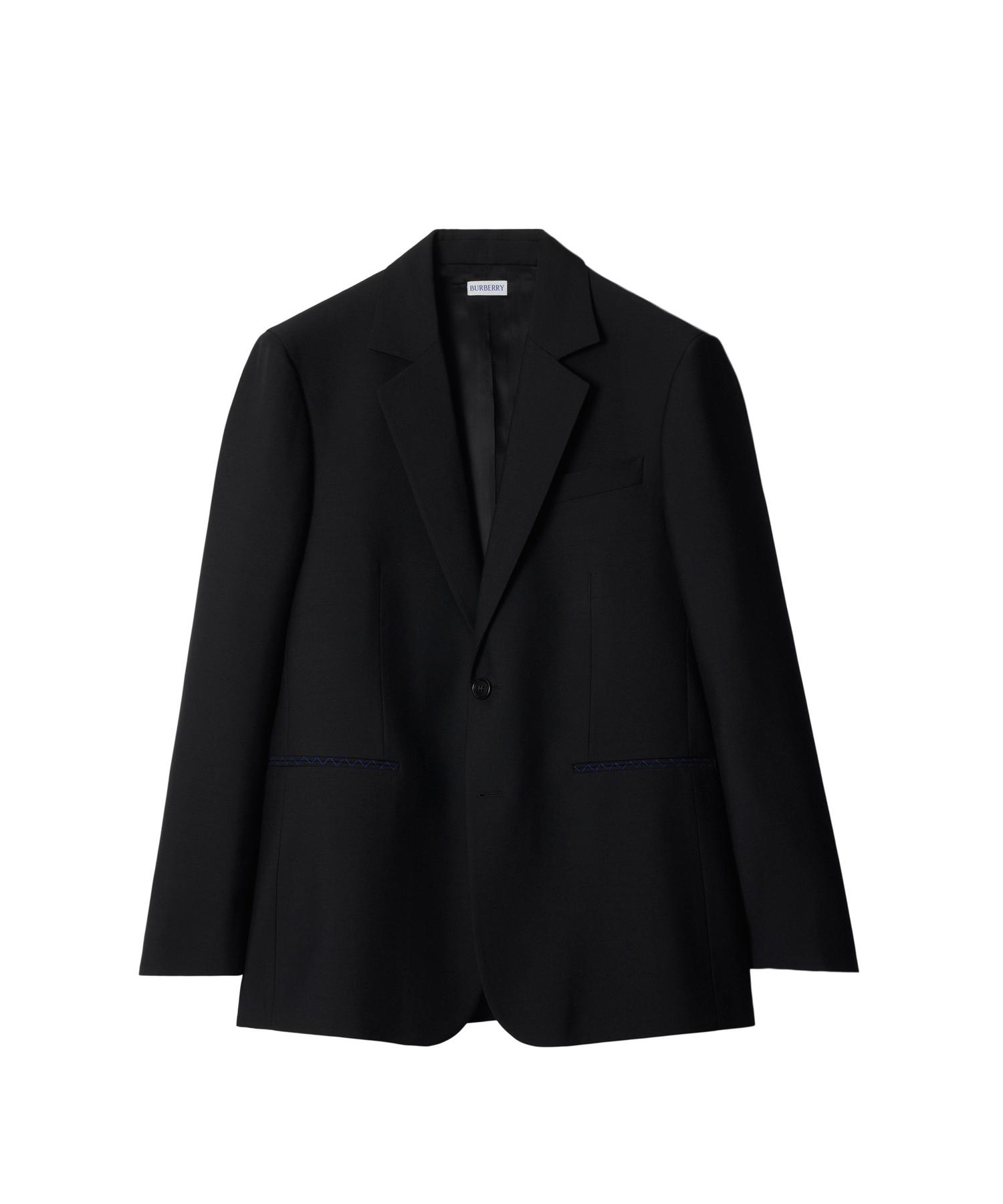 BURBERRY　ウールジャケット ウールモヘア テーラードジャケット (ブラック) - メンズ