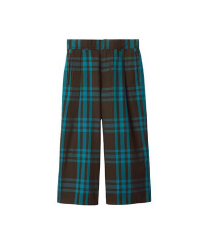 チェック コットントラウザー