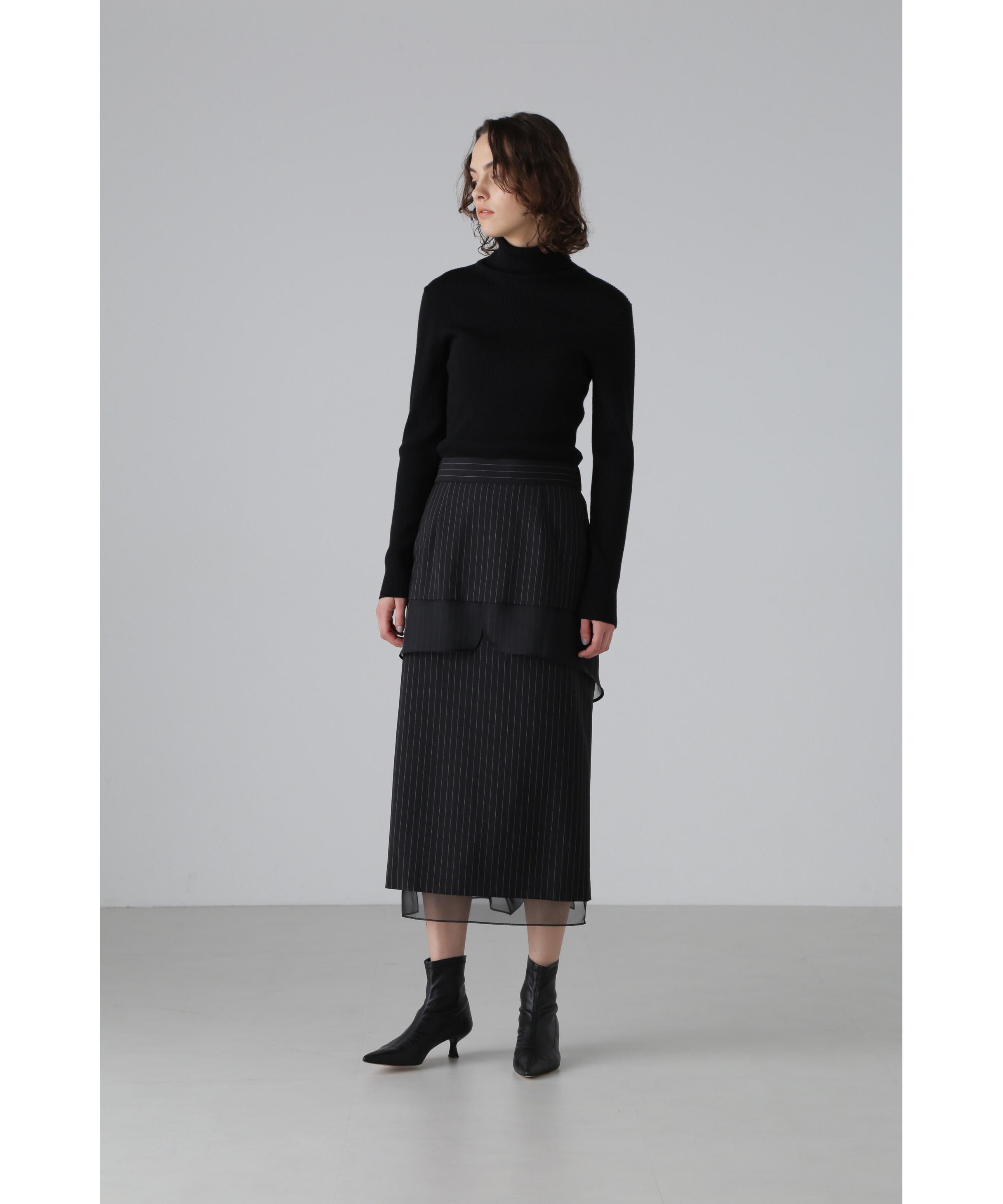 ADORE クリアストライプスカート ブラック 36 ADORE クリアストライプスカート ブラック 36
