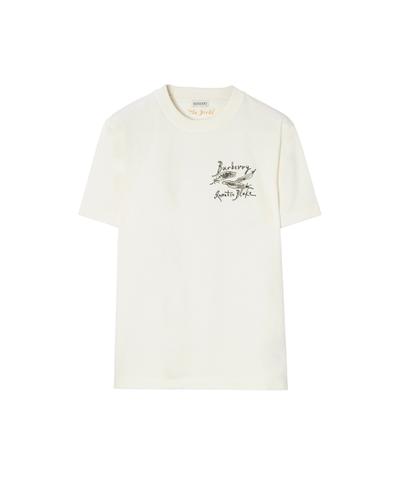 フェザープリント コットンTシャツ