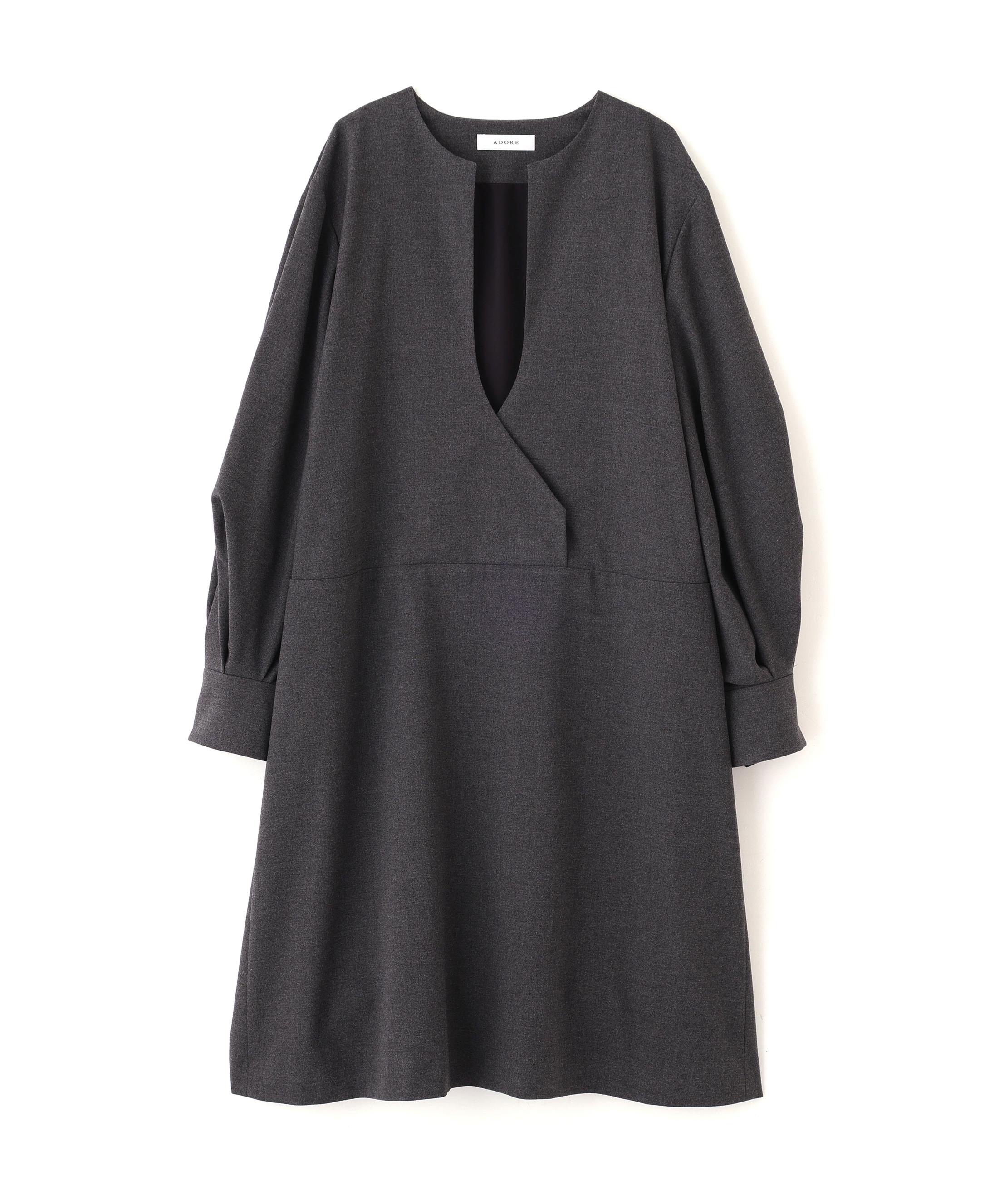 ADORE　ワンピース　 ライトグレー 新品未使用 アドーア ADORE スポンジーダブルクロスワンピース （ライト