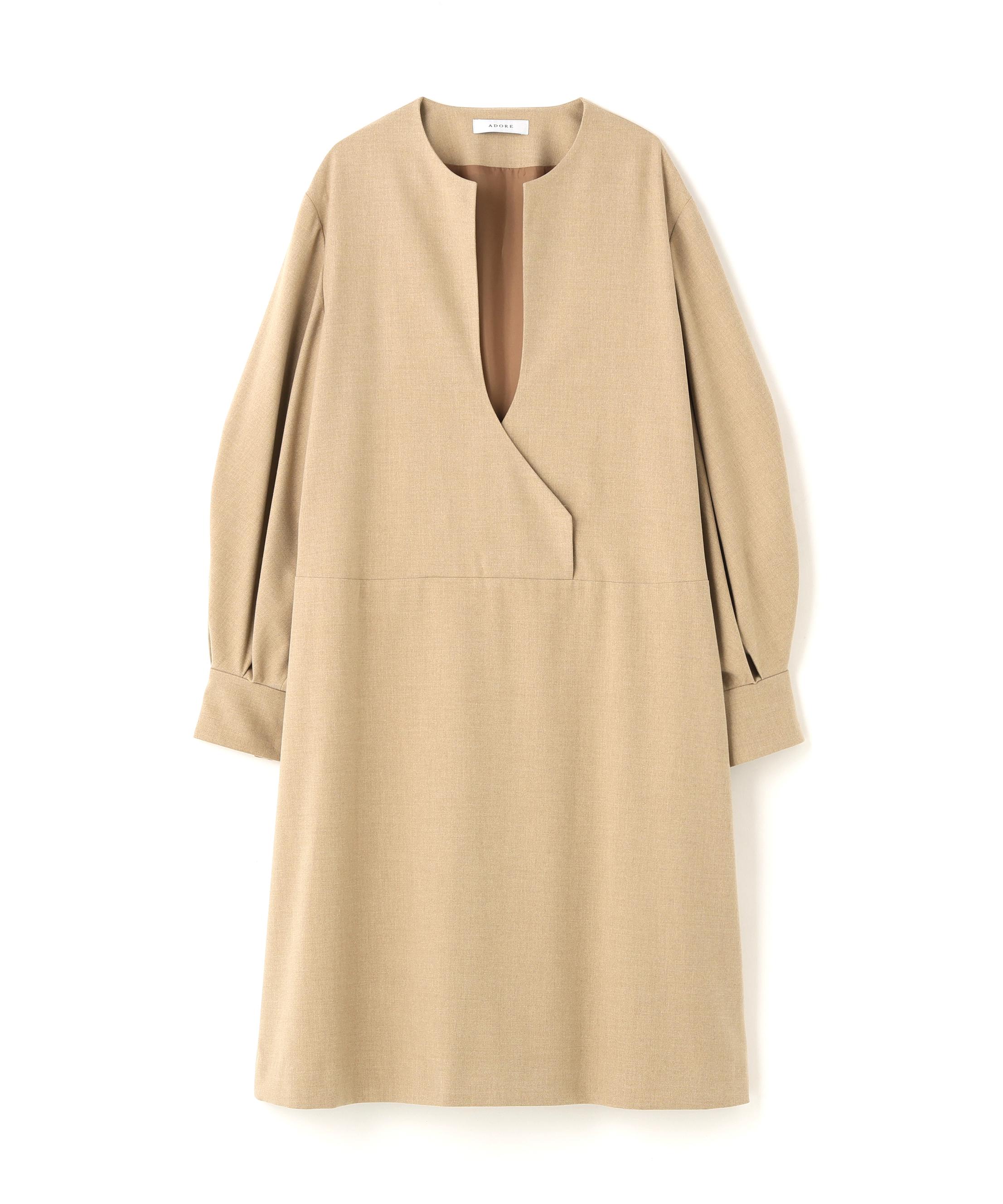 ADORE ◆「20周年記念」ドライハイブリットワンピース ベージュ 38 ADORE ◆「20周年記念」ドライハイブリットワンピース ベージュ 38