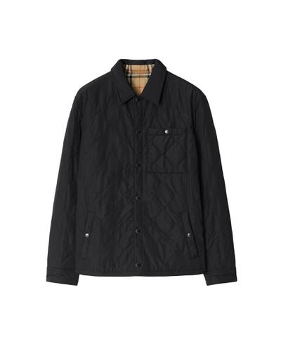 リバーシブル キルティング ナイロン オーバーシャツ