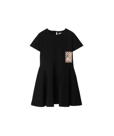 チェックラベル コットンドレス