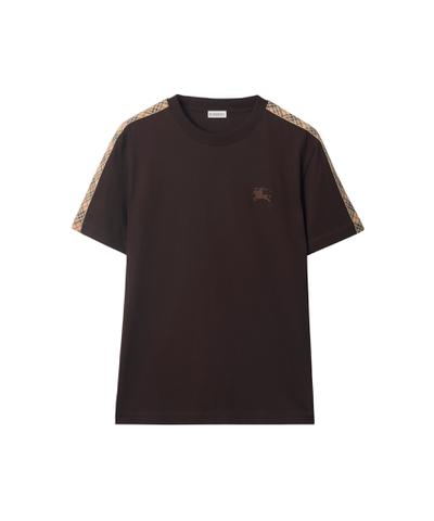 チェックトリム コットンTシャツ