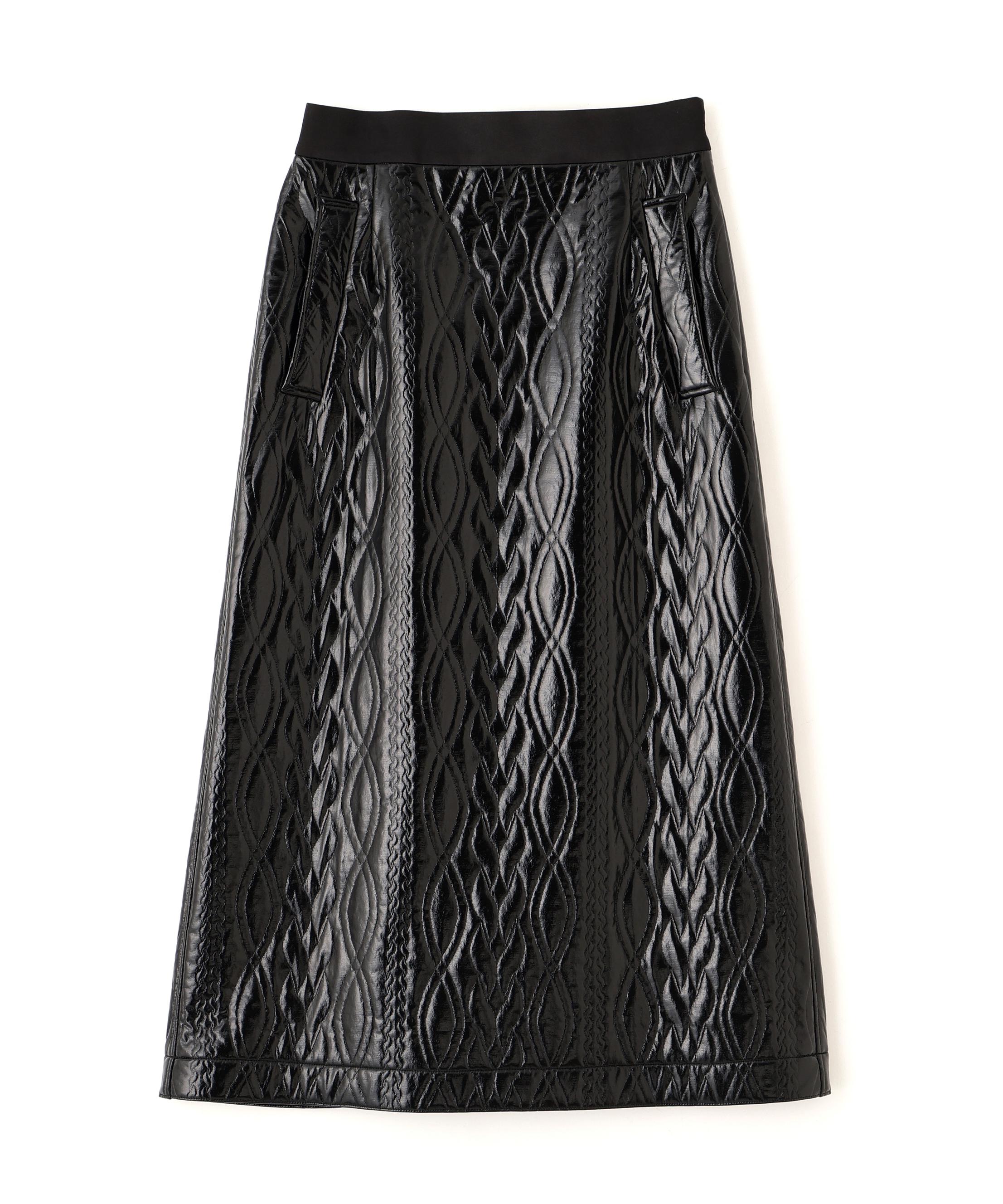 ADORE アドーア　Ｗジャガード ジャージー スカート　38 ブラック ボンディングジャージースカート | ADORE（アドーア） ｜【公式