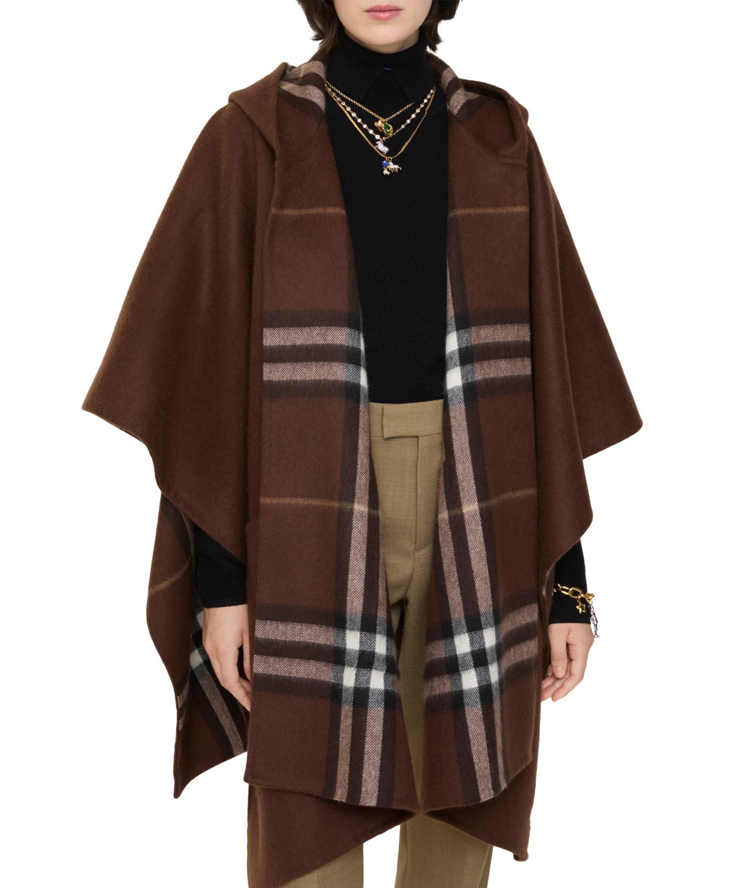 カシミア フーデッドケープ(O10728573)｜阪急百貨店公式通販サイト