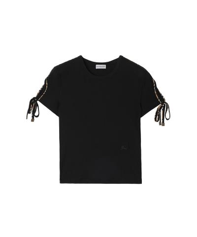 クロップド タイスリーブ コットンTシャツ