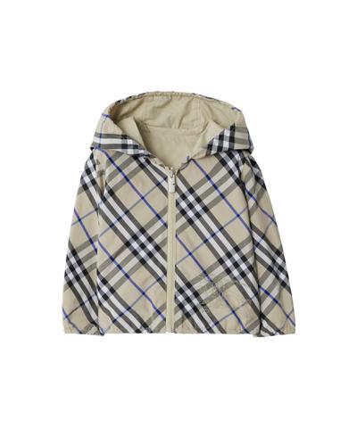 リバーシブル チェック コットンブレンド ジャケット